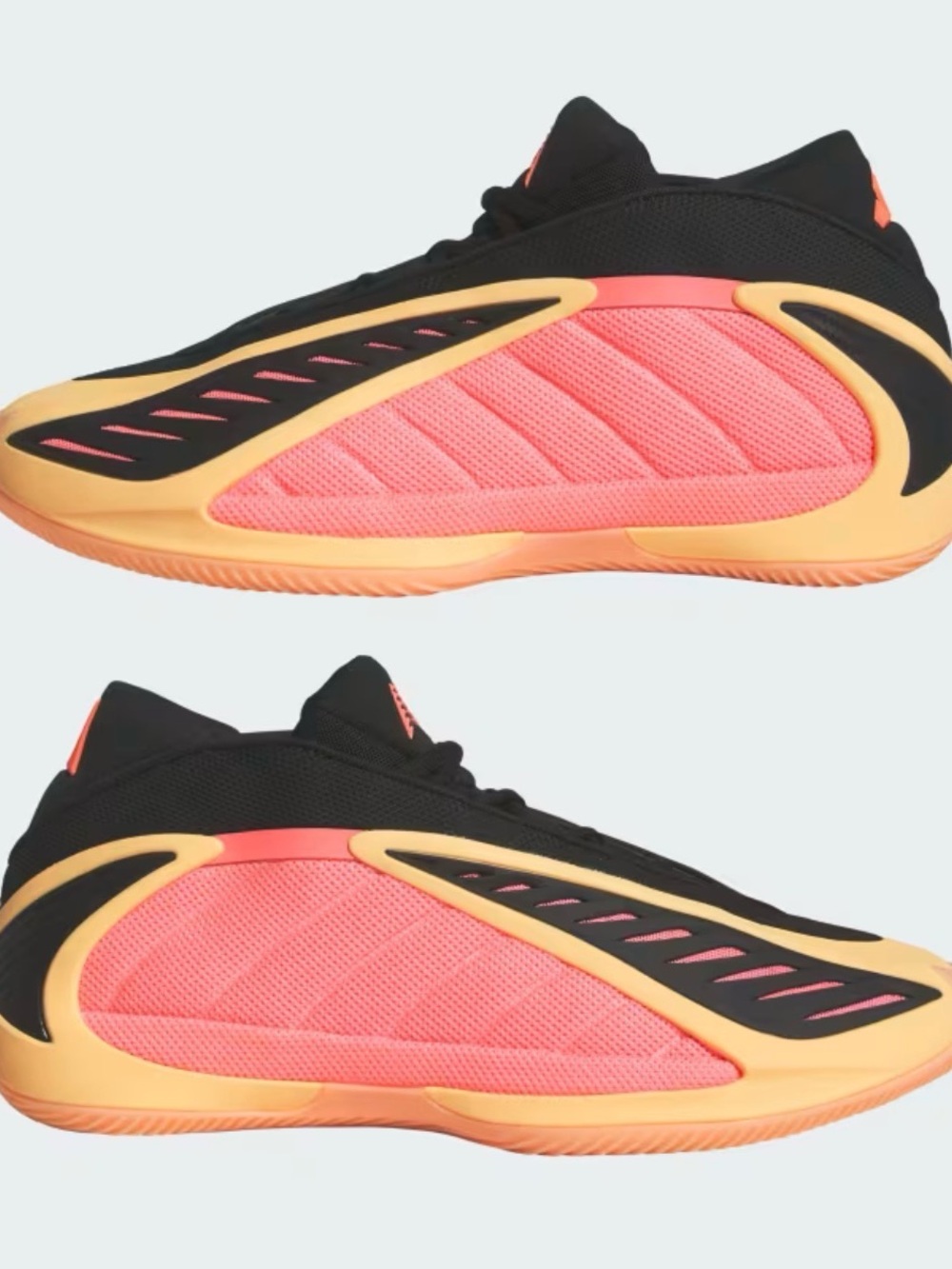 Men's Performance Sneakers — Black & Coral
